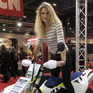 The girl on a bike vanessa ruck london motor show