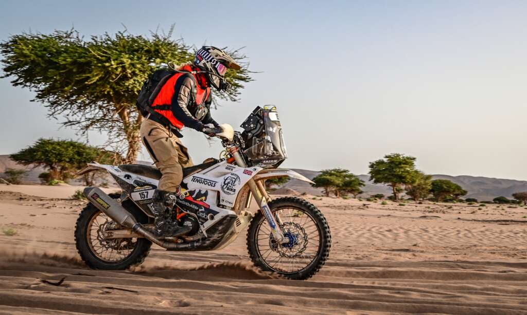 the girl on a bike morocco desert challenge KTM rally replica vanessa ruck