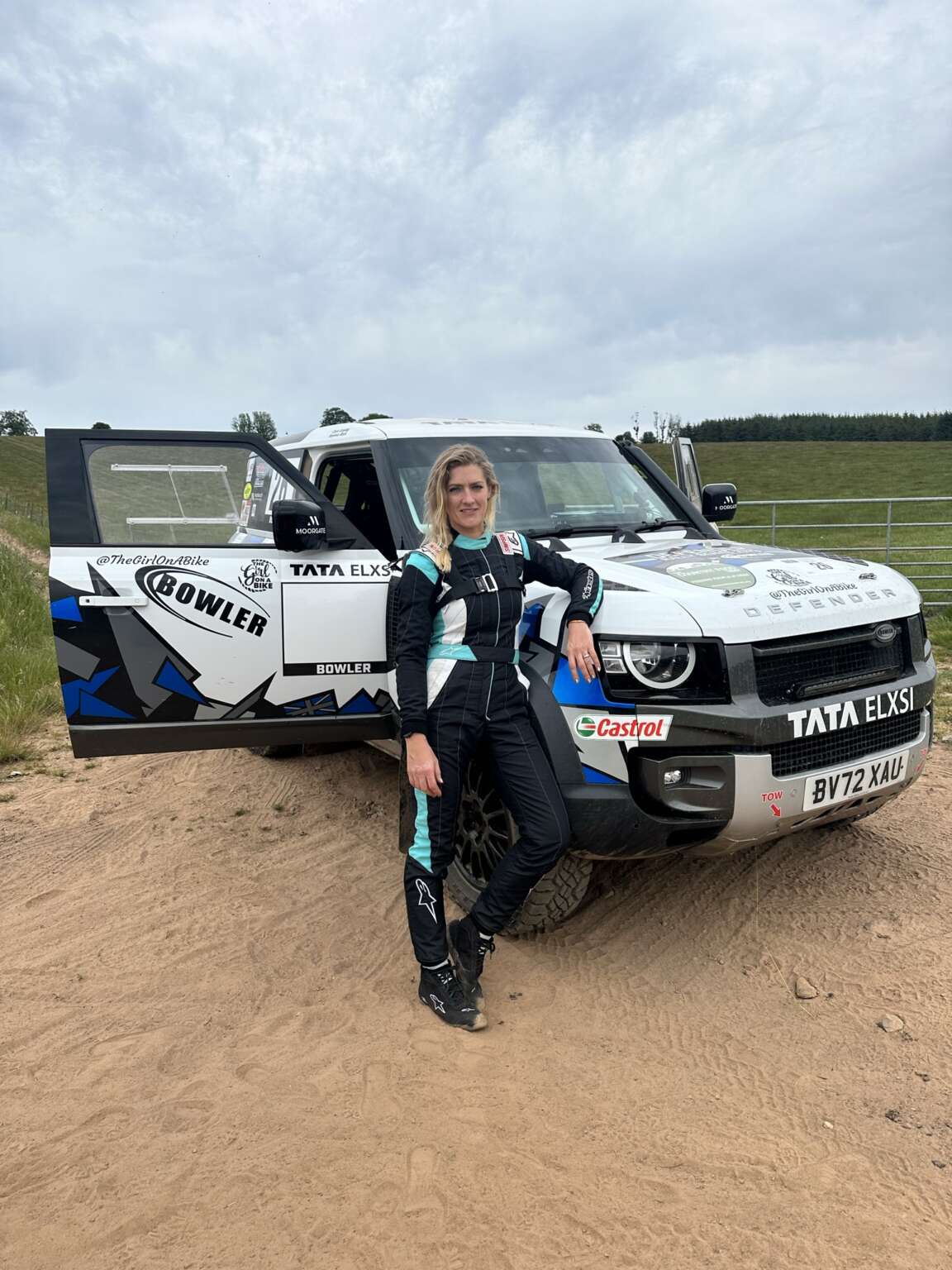 Crashing the Land Rover Bowler Defender rally car » The Girl On A Bike