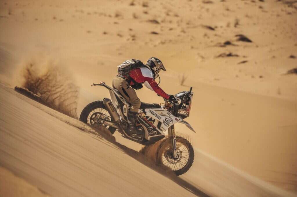 Vanessa Ruck participating in the Africa Eco Race, embracing her love for adventure.